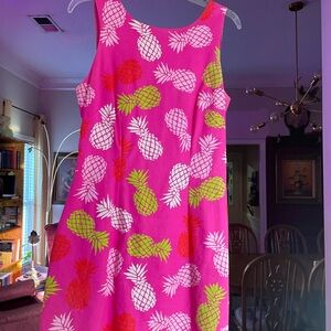 Vibrant Pink Pineapple Dress